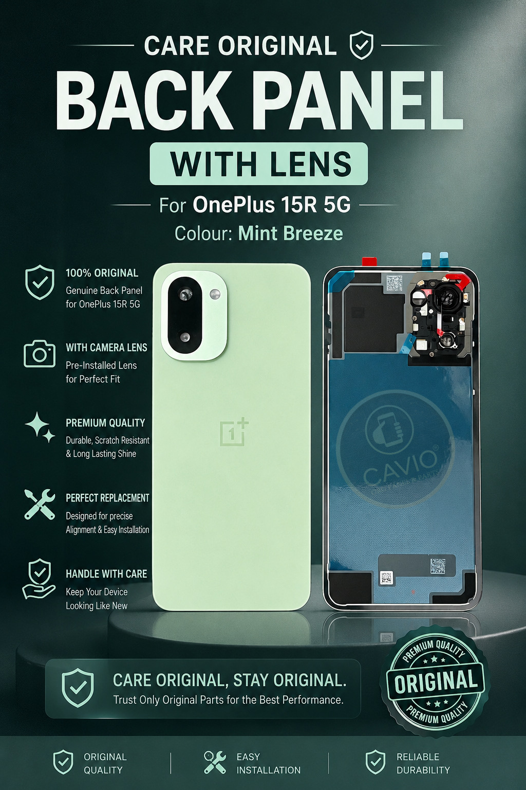 Orignal Back Panel With Lens & Gasekit