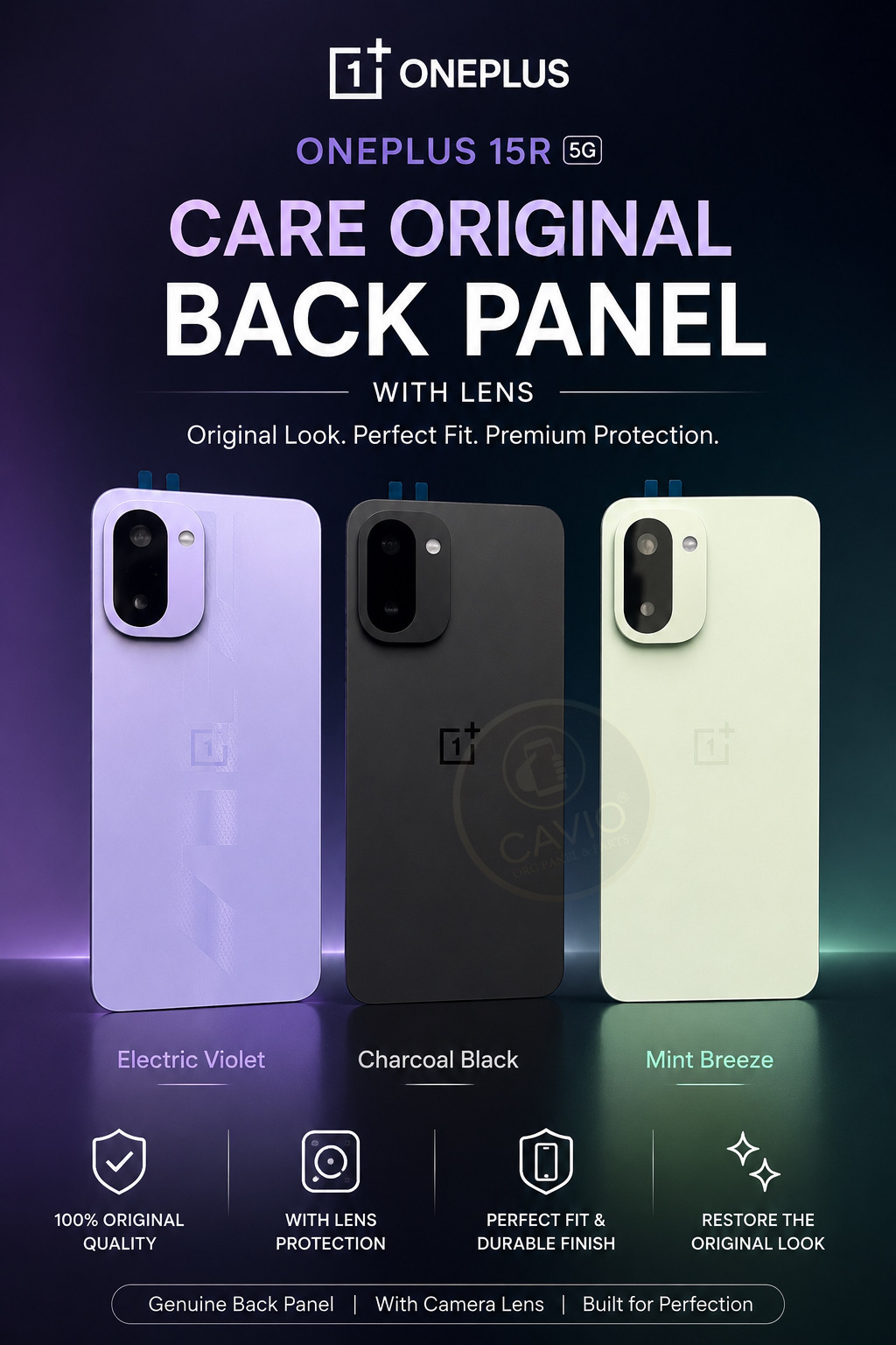 Orignal Back Panel With Lens & Gasekit